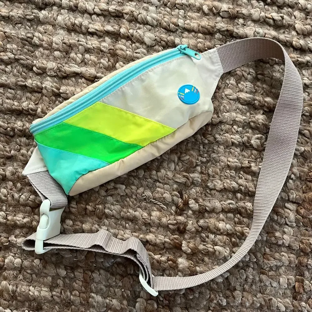 Mokuyobi Neon Seas Fanny Pack Water Resistant Belt Bag 1.5L Made in USA EUC Y2K